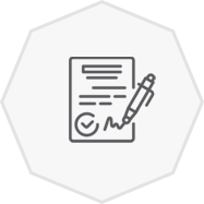 Notebook with pen icon.